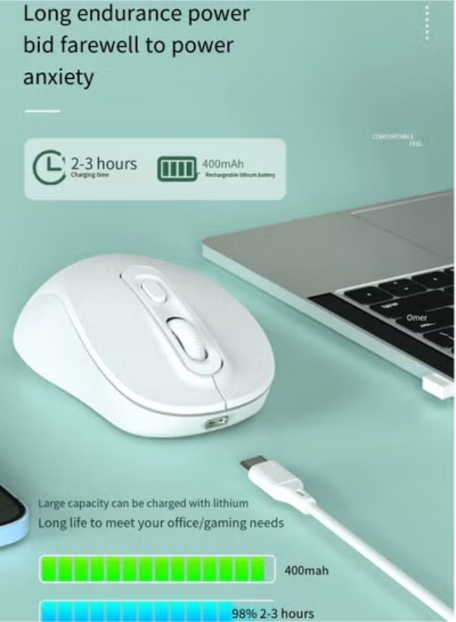 DeHuCg Wireless mouse, rechargeable Bluetooth mouse, (2.4G Bluetooth) - Image 3